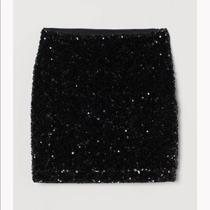 High waist sequin skirt H&M